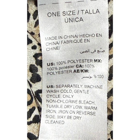 Chicos Top Womens Large 2 Tan Animal Print Button Up Pockets Long Sleeve Career - Picture 8 of 9